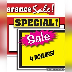 LOOK FOR THOSE $4.00 ITEMS!!